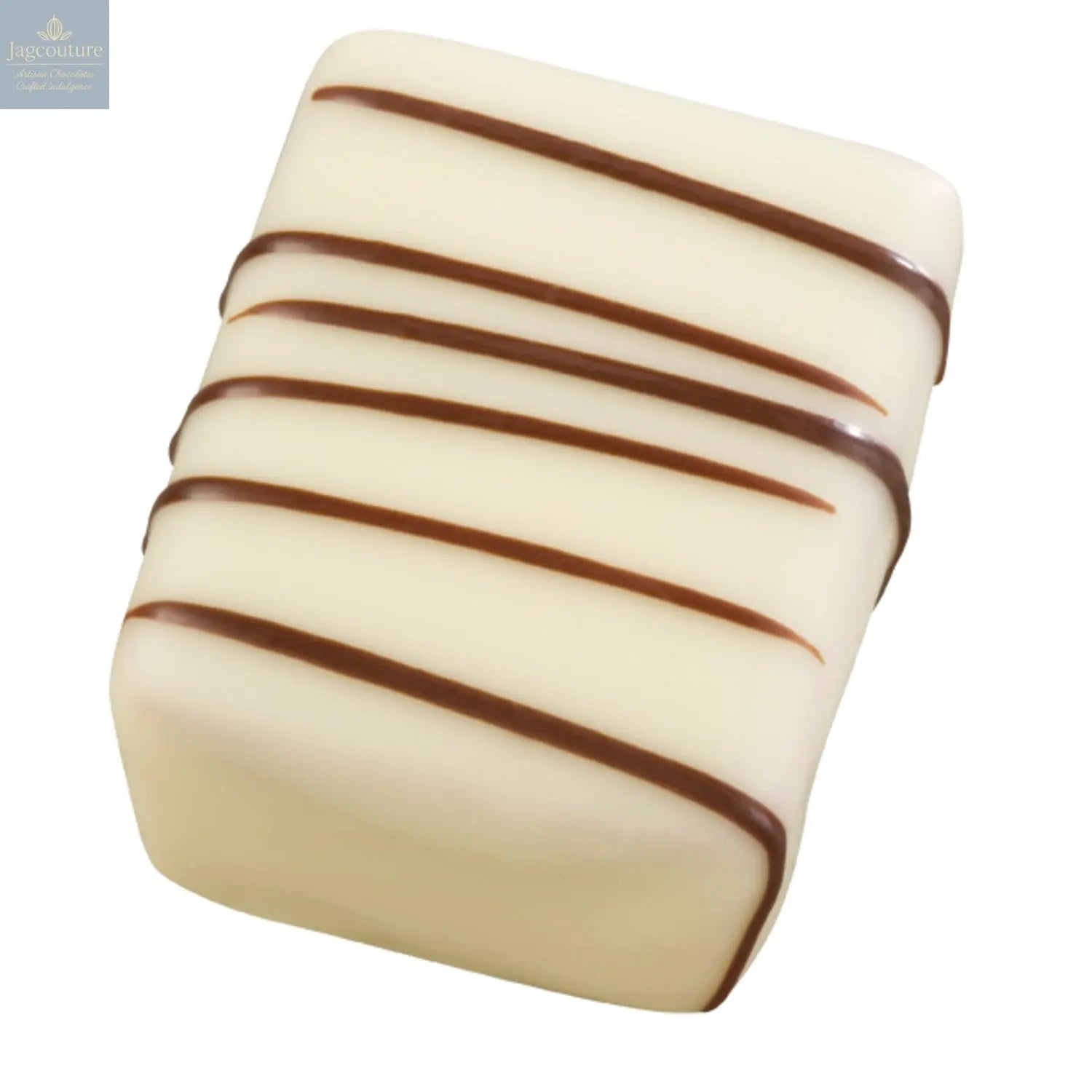 Babette - white chocolate vanilla cream and praline 17.5g - Jag Couture Chocolates