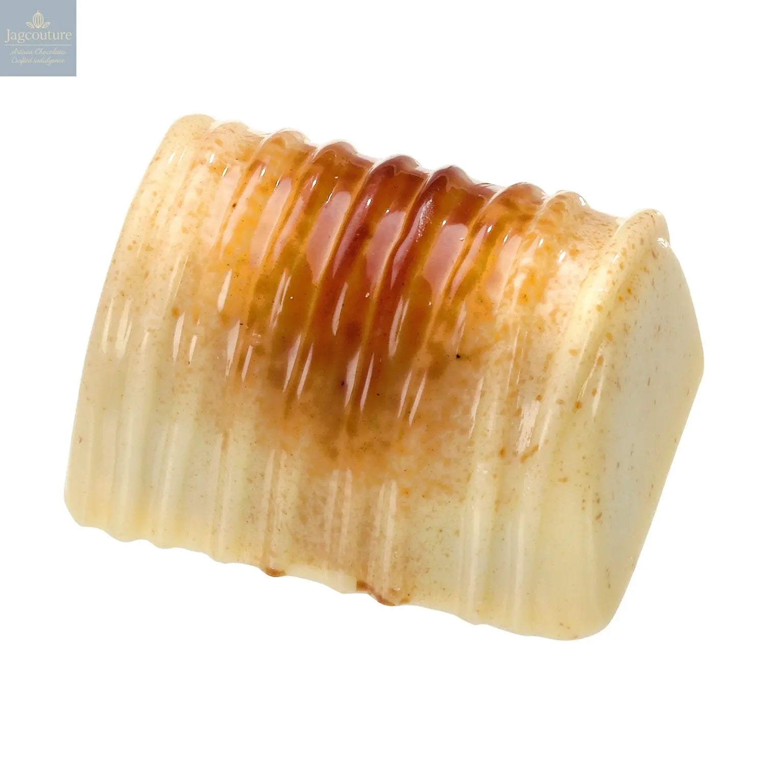 Butter caramel - soft caramel & amaretto in white chocolate 17g - Jag Couture Chocolates