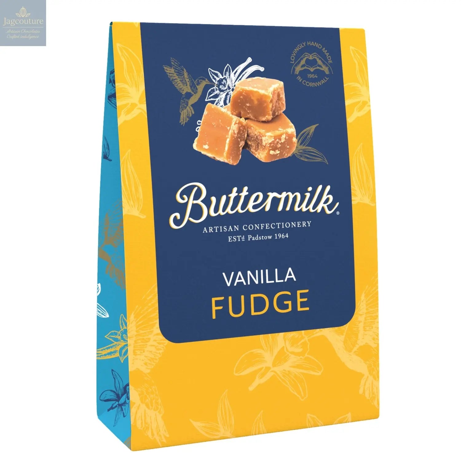 Buttermilk crumbly vanilla salt fudge in sharing box Jag Couture Chocolates