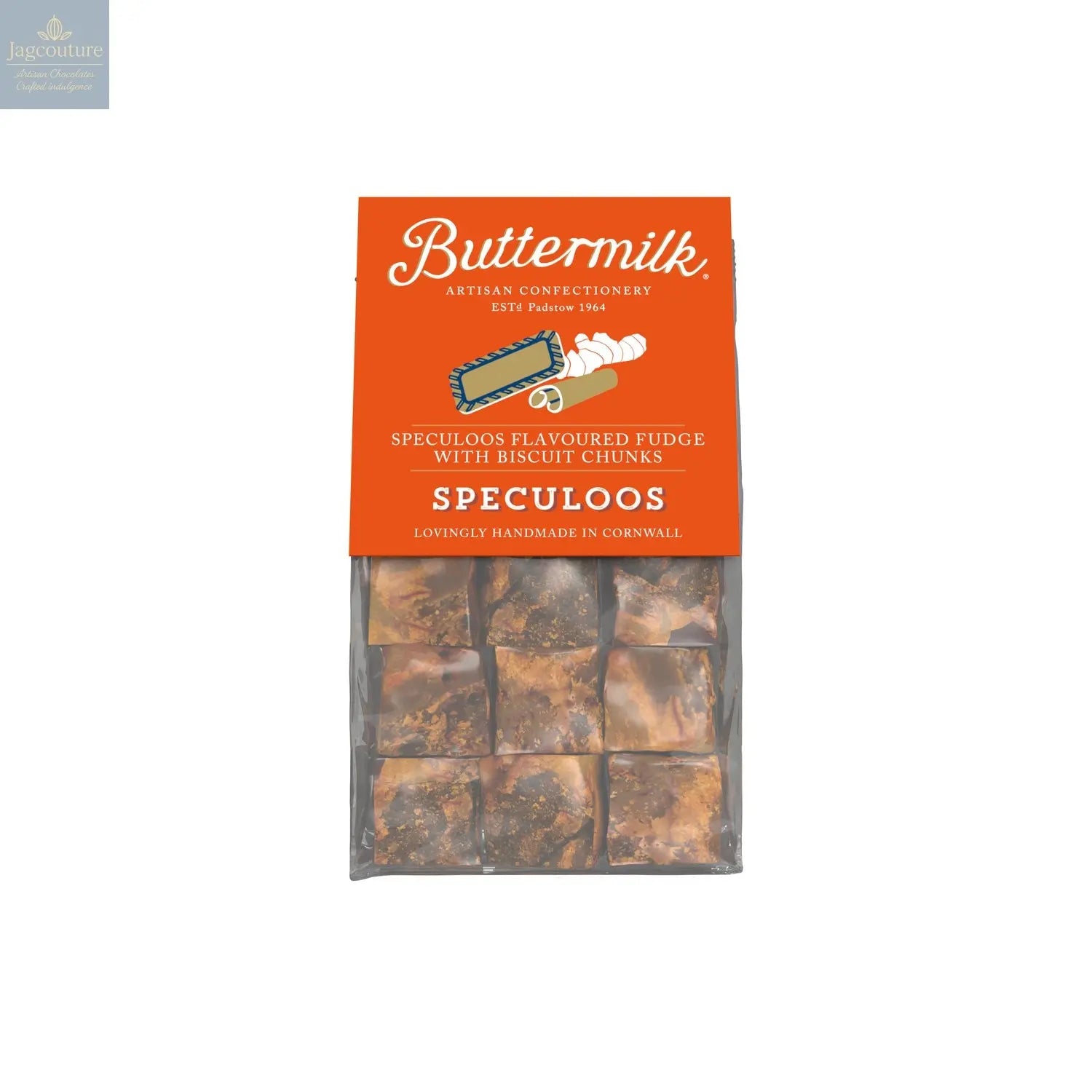 Buttermilk smooth speculoos fudge in grab bag Jag Couture Chocolates
