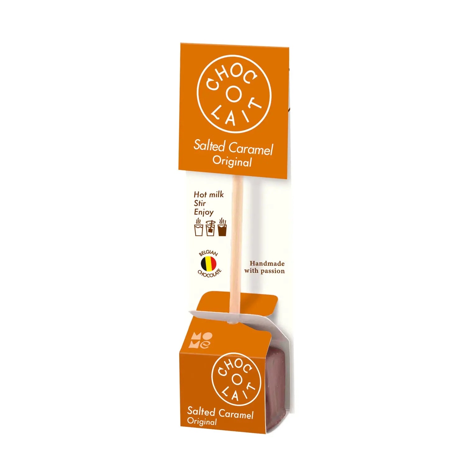 Choc-o-Lait salted caramel flavoured Belgian drinking chocolate sticks - VAT FREE Jag Couture Chocolates