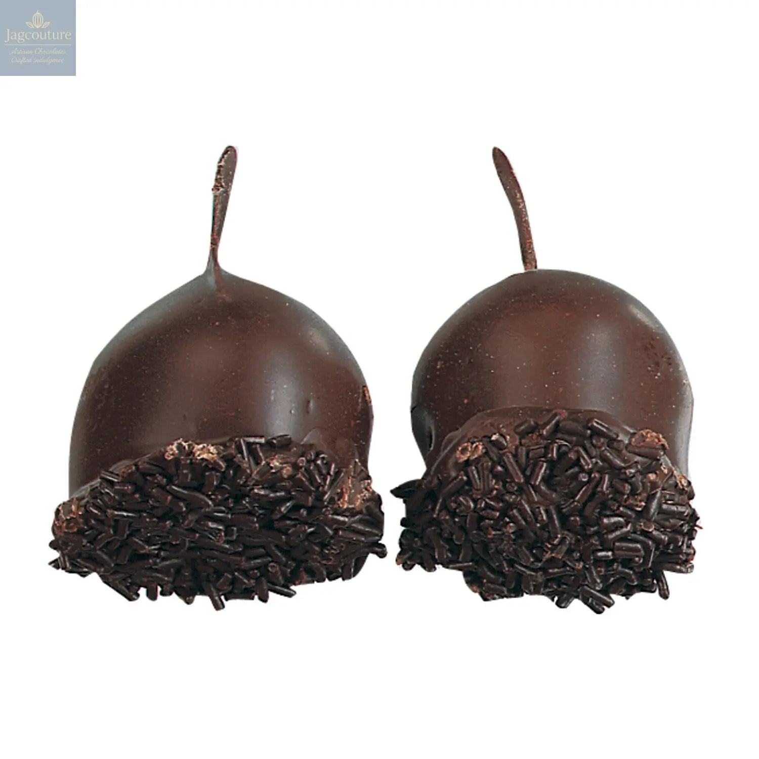 Cerisettes - whole cherry in brandy enrobed in dark chocolate - Jag Couture Chocolates