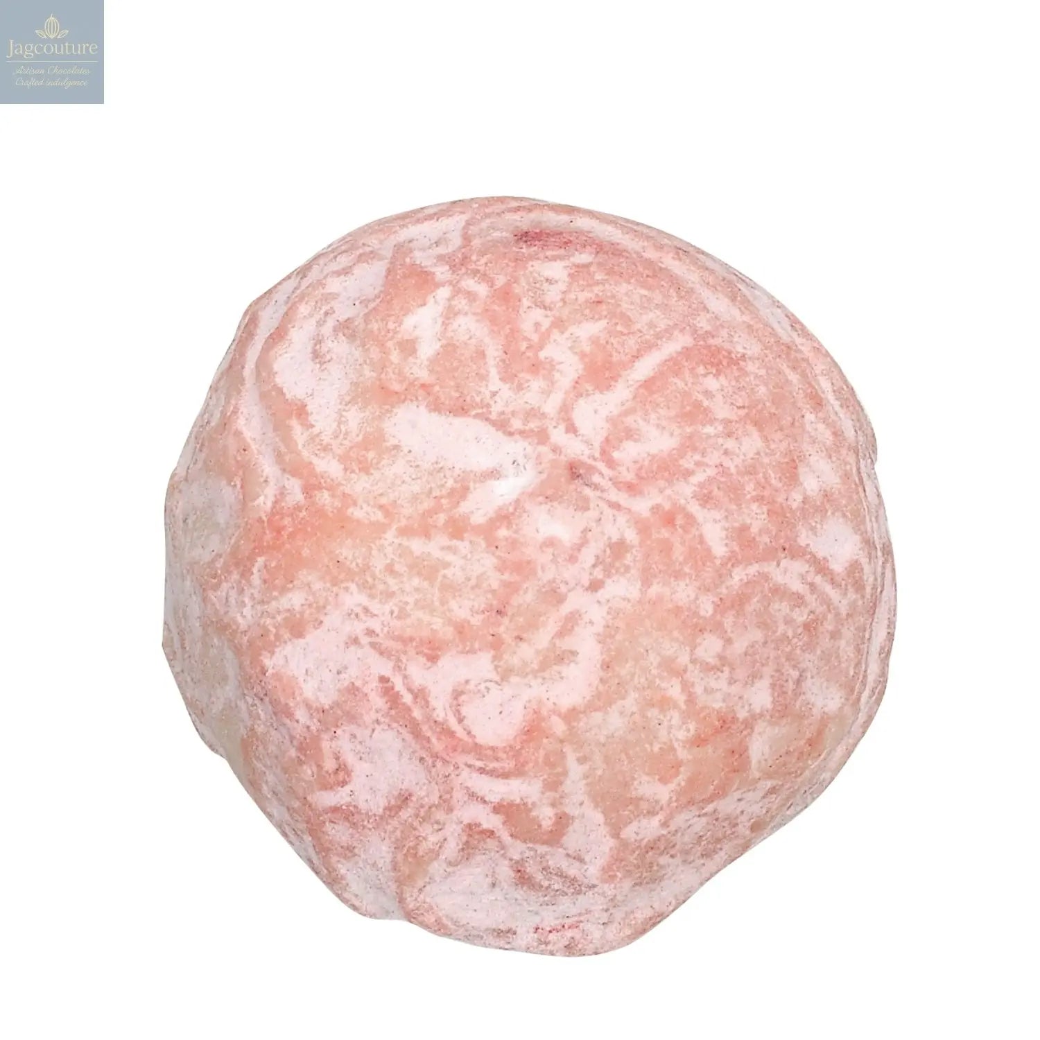 Champagne & strawberry truffle - pink dusted white chocolate 11.4g - Jag Couture Chocolates