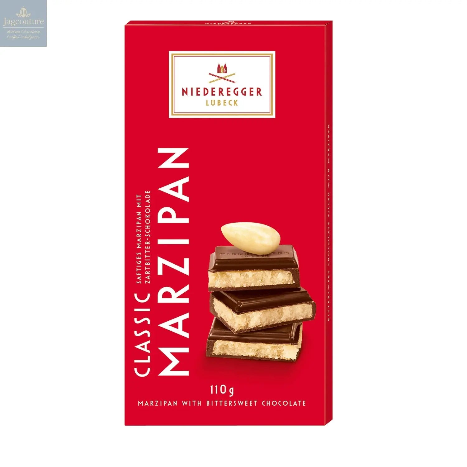 Classic dark chocolate covered marzipan bar - Jag Couture Chocolates
