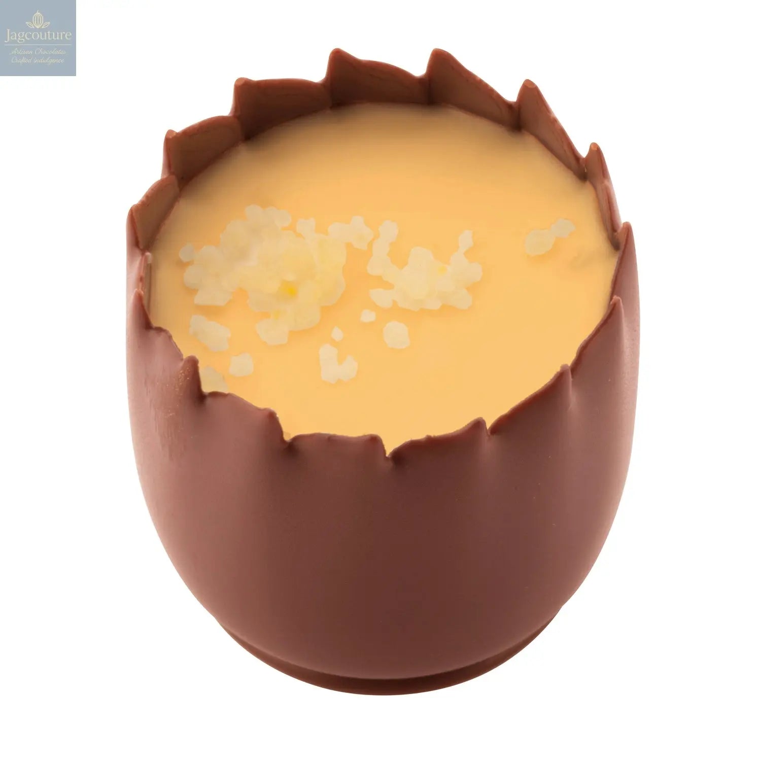 Corina - milk chocolate mango ganache cup 13g - Jag Couture Chocolates