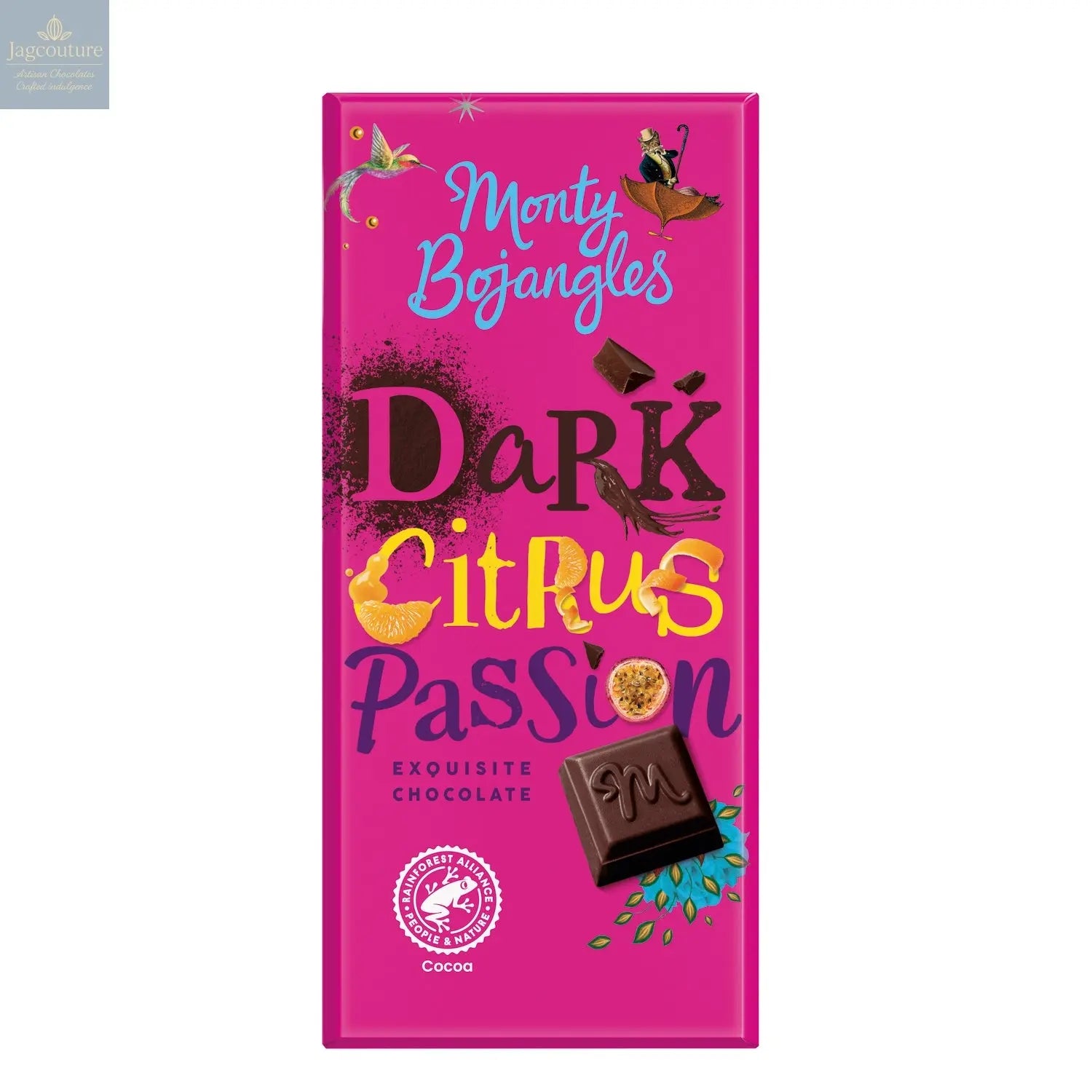 Dark Citrus Passion exquisite chocolate bar - Jag Couture Chocolates
