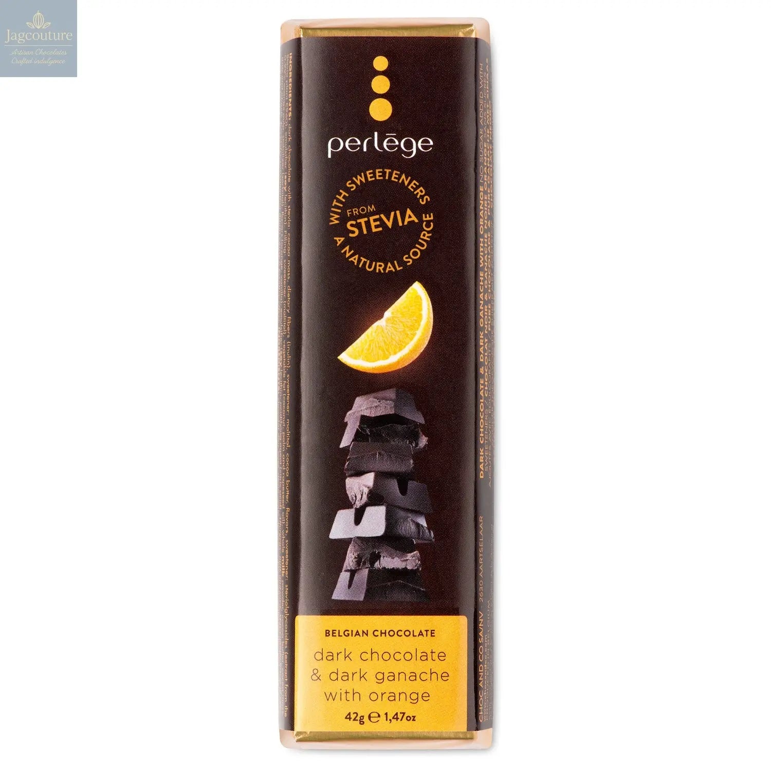 Dark chocolate bar with orange ganache Jag Couture Chocolates