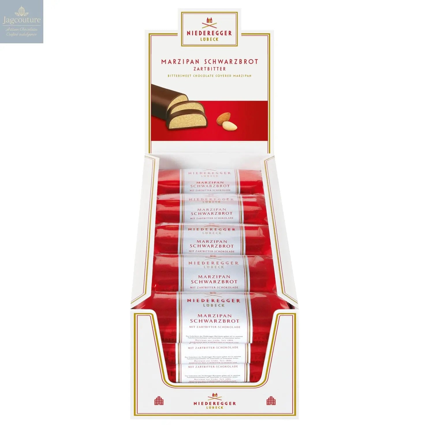 Dark chocolate covered marzipan loaf - Jag Couture Chocolates