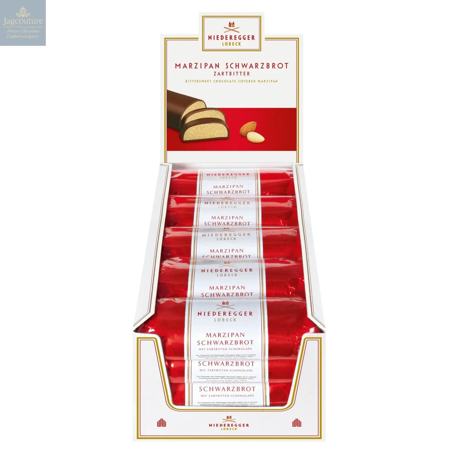 Dark chocolate covered marzipan loaf - Jag Couture Chocolates