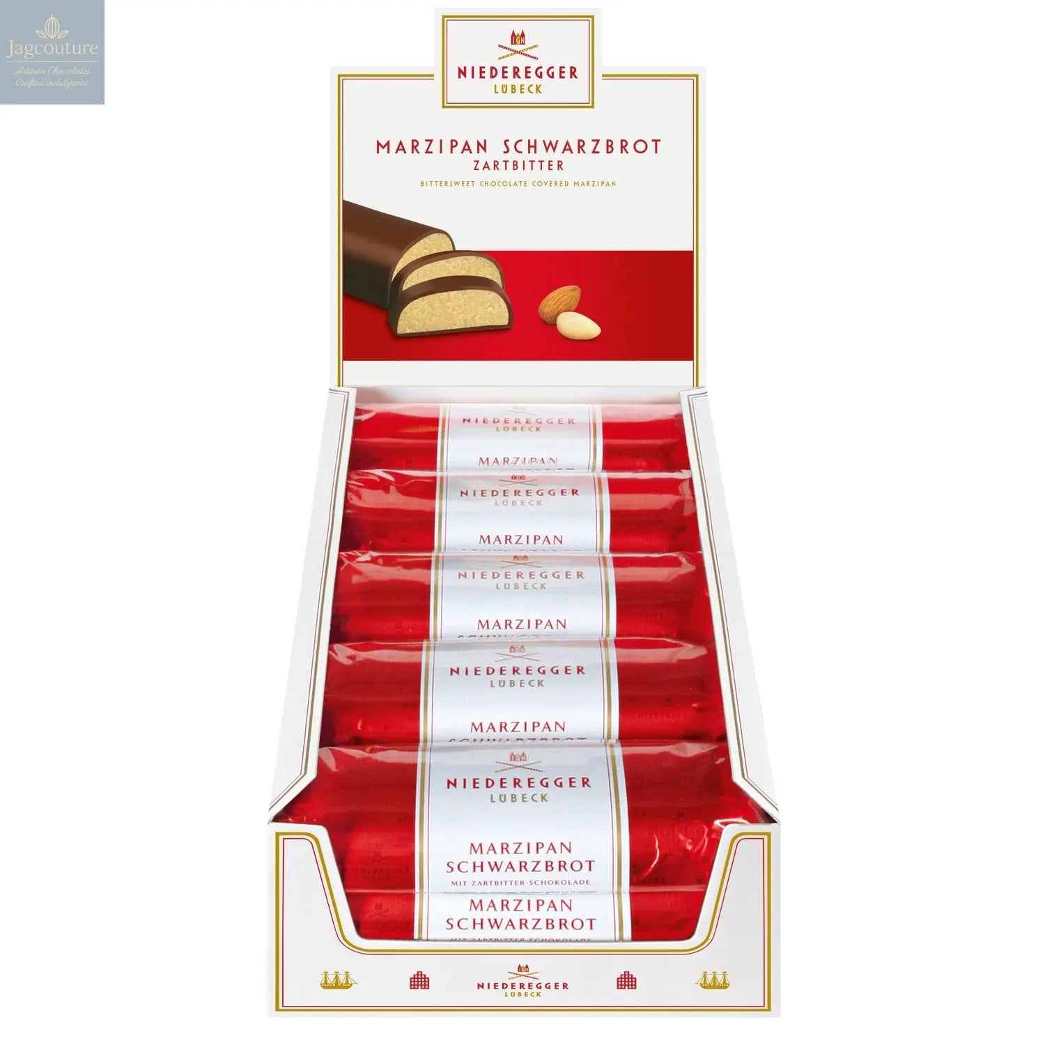 Dark chocolate covered marzipan loaf - Jag Couture Chocolates