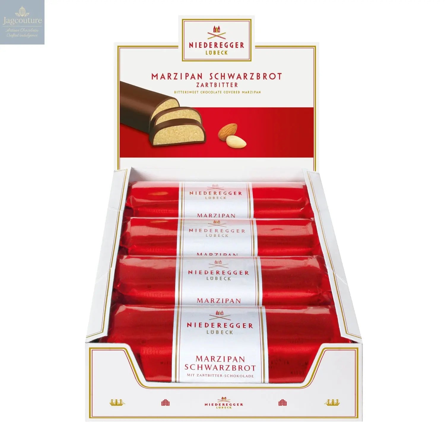 Dark chocolate covered marzipan loaf - Jag Couture Chocolates