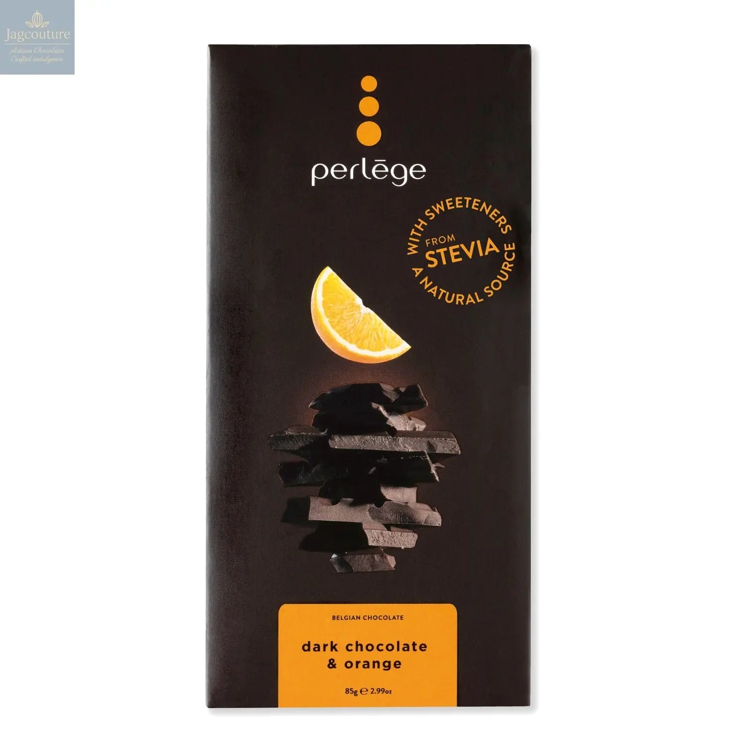 Dark chocolate tablet with orange Jag Couture Chocolates