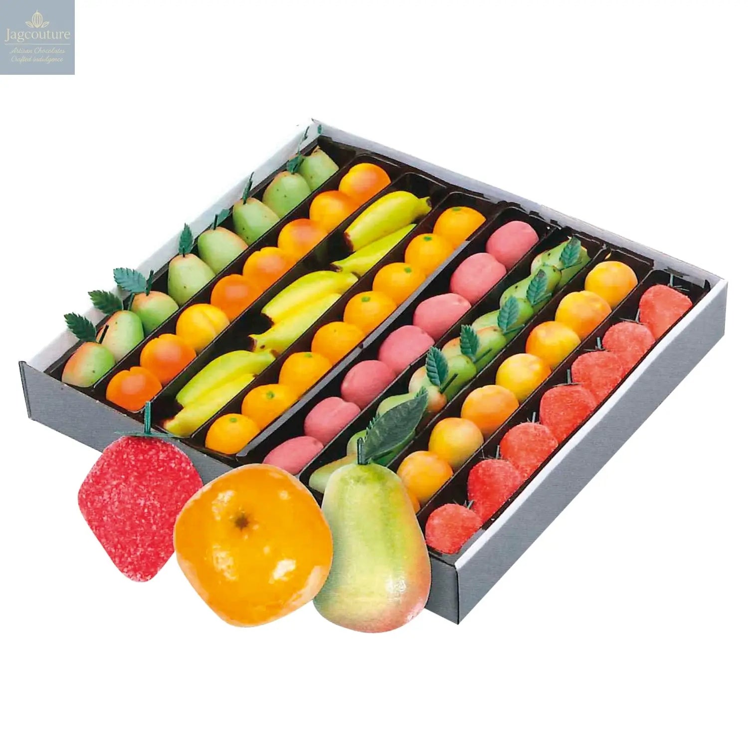 De Luxe Assortment of Handmade 25g Marzipan Fruits - Jag Couture Chocolates