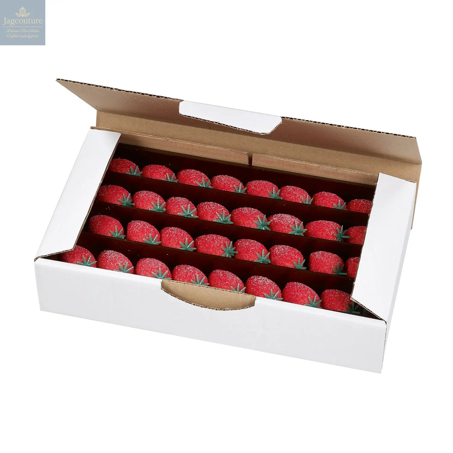 De Luxe Marzipan strawberries - Jag Couture Chocolates