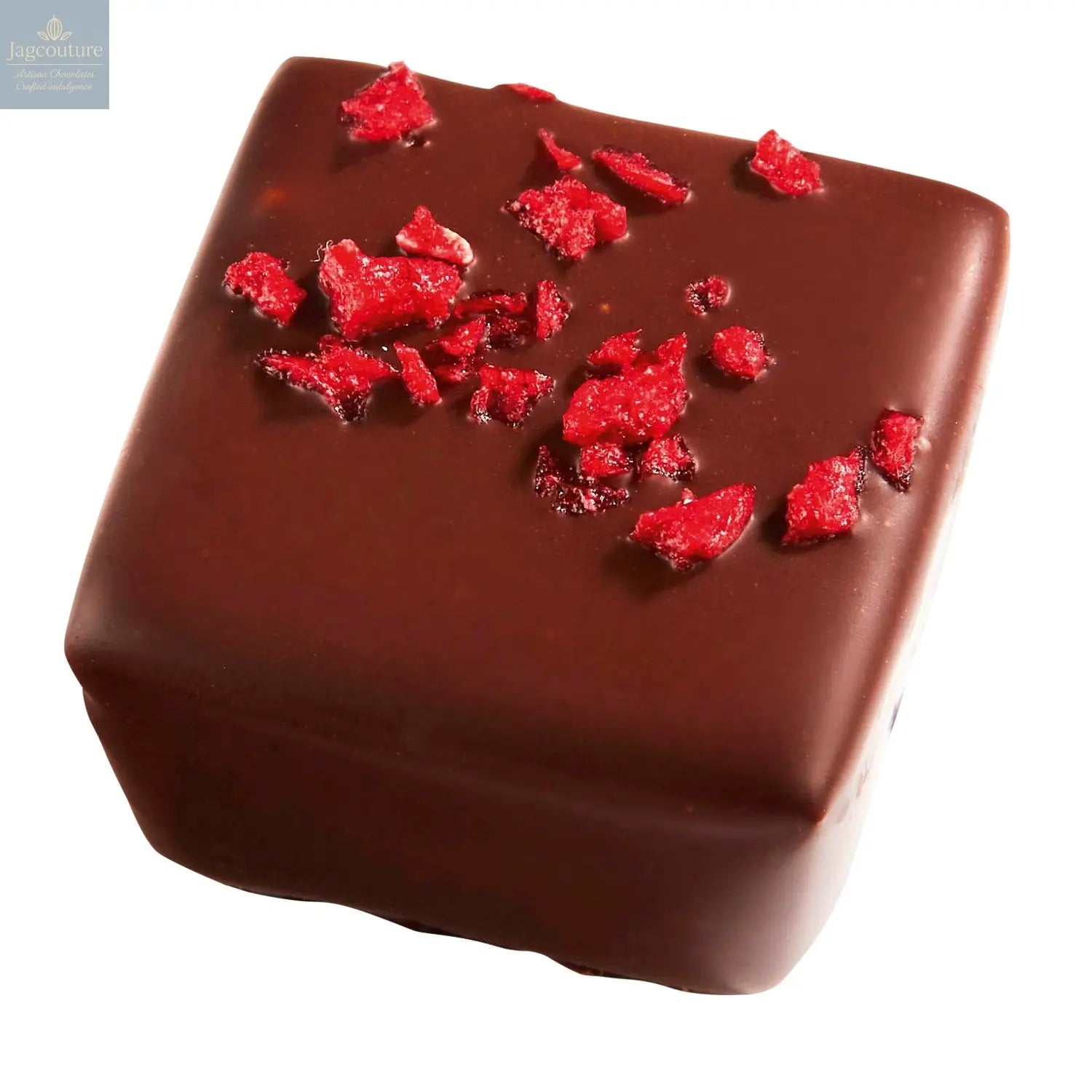 Dumas - raspberry ganache in dark chocolate 11.3g - Jag Couture Chocolates