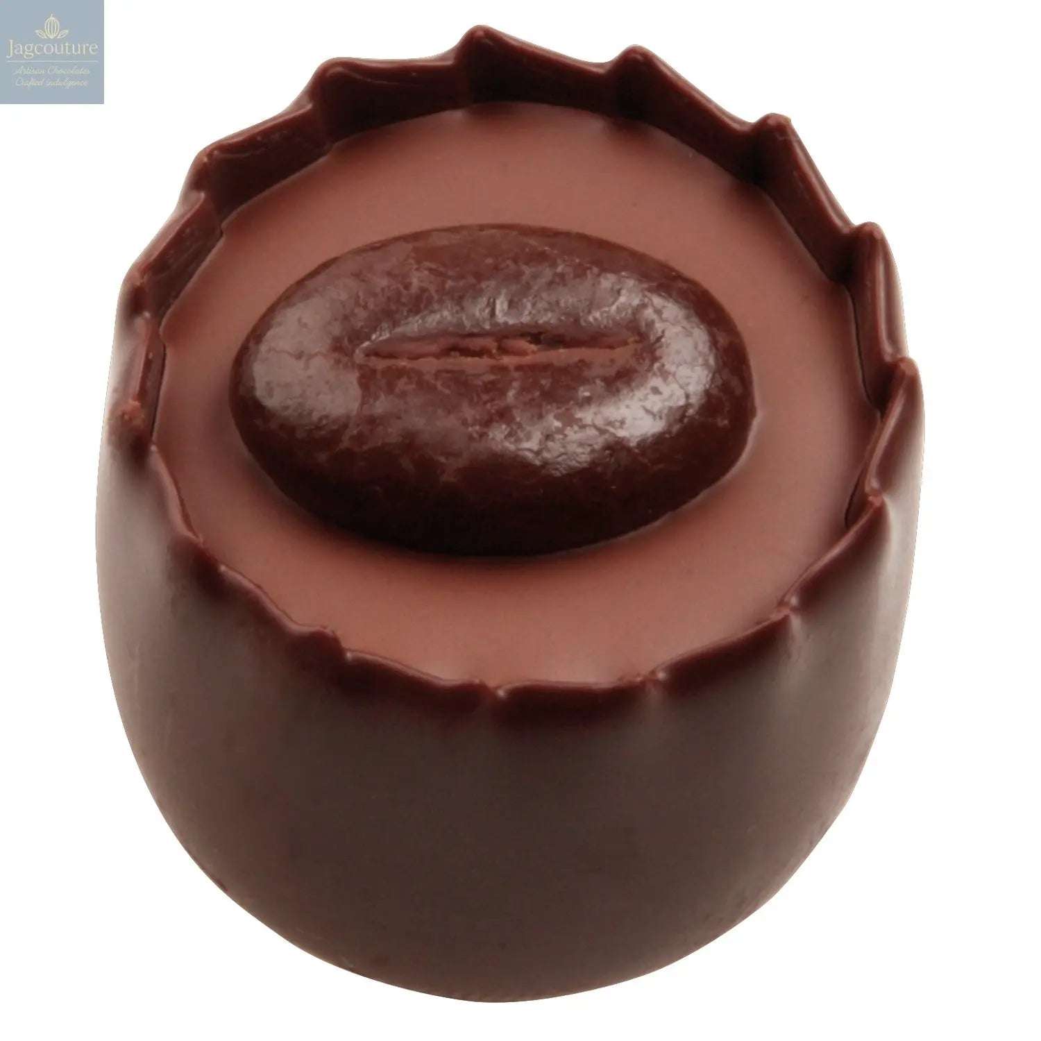 Fadila - dark chocolate coffee praline cup 13.8g - Jag Couture Chocolates