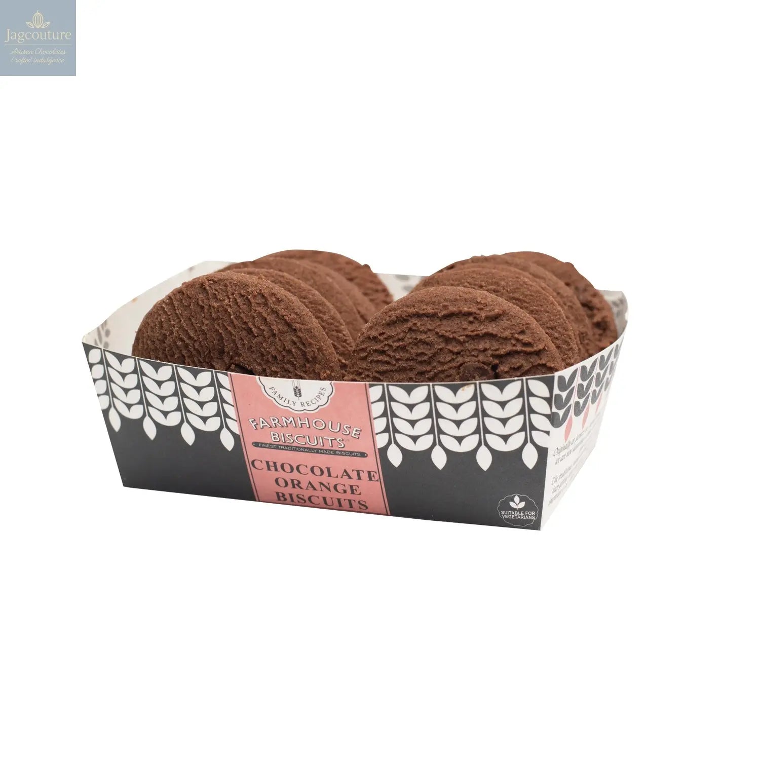 Farmhouse chocolate orange biscuits in tray - VAT FREE Jag Couture Chocolates