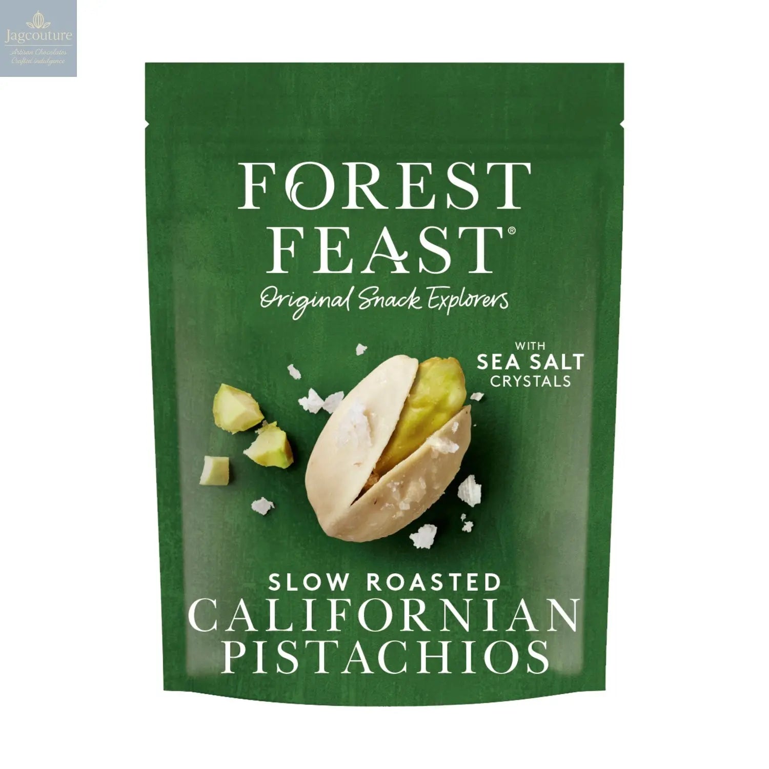 Forest Feast Californian pistachios in pouch - VAT FREE Jag Couture Chocolates