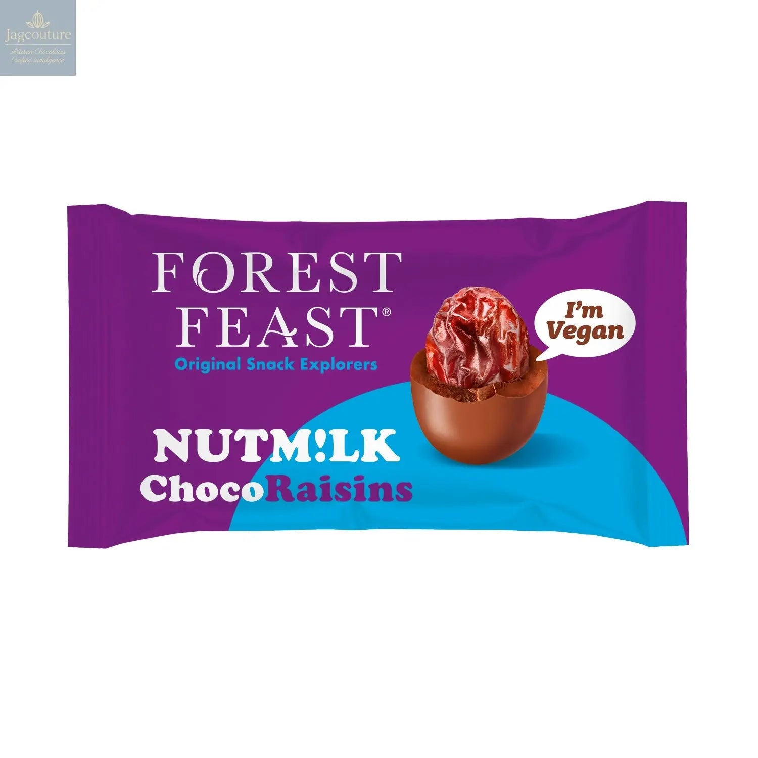 Forest Feast Nutm!lk Choco raisins in impulse pack Jag Couture Chocolates