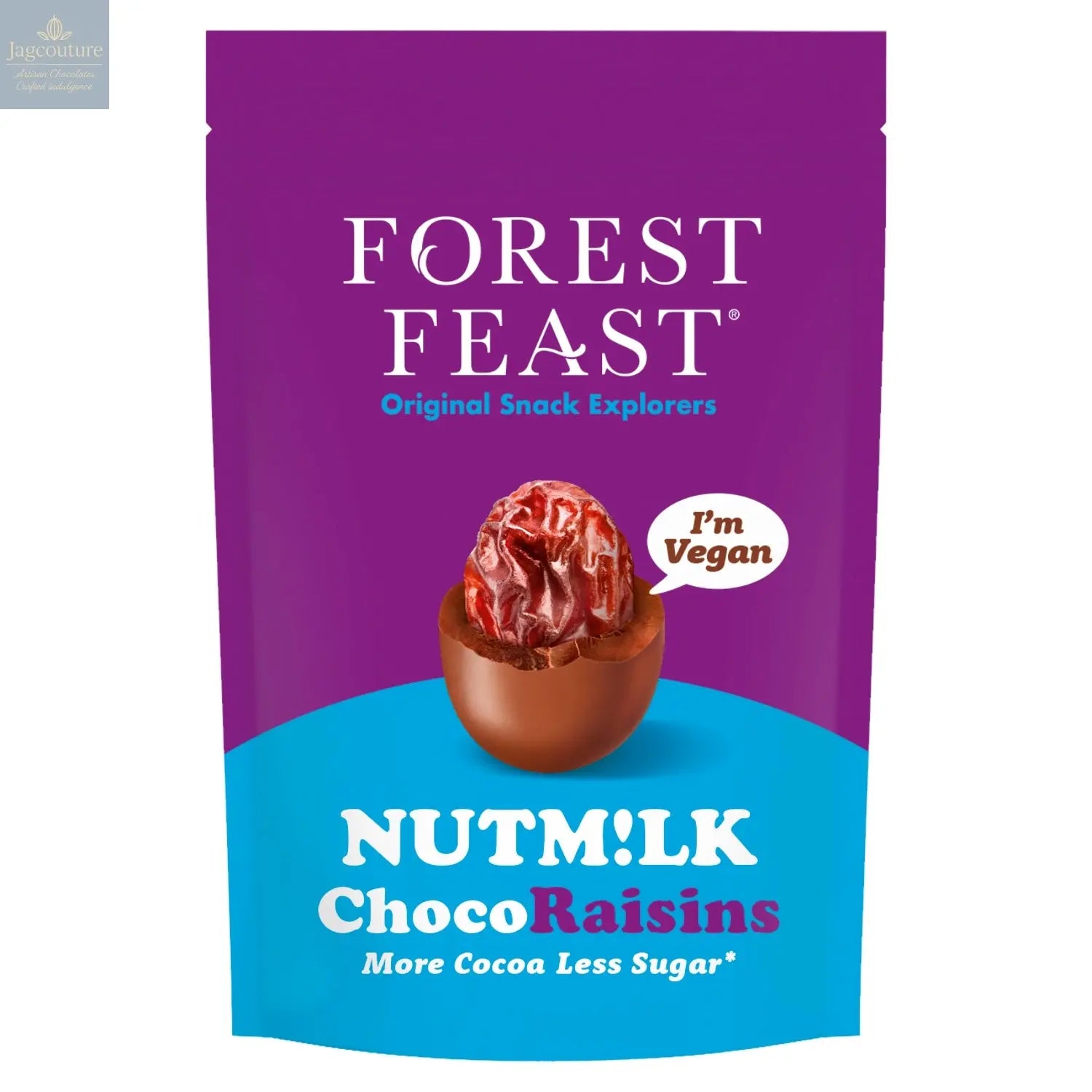 Forest Feast Nutm!lk Choco raisins in share pack Jag Couture Chocolates