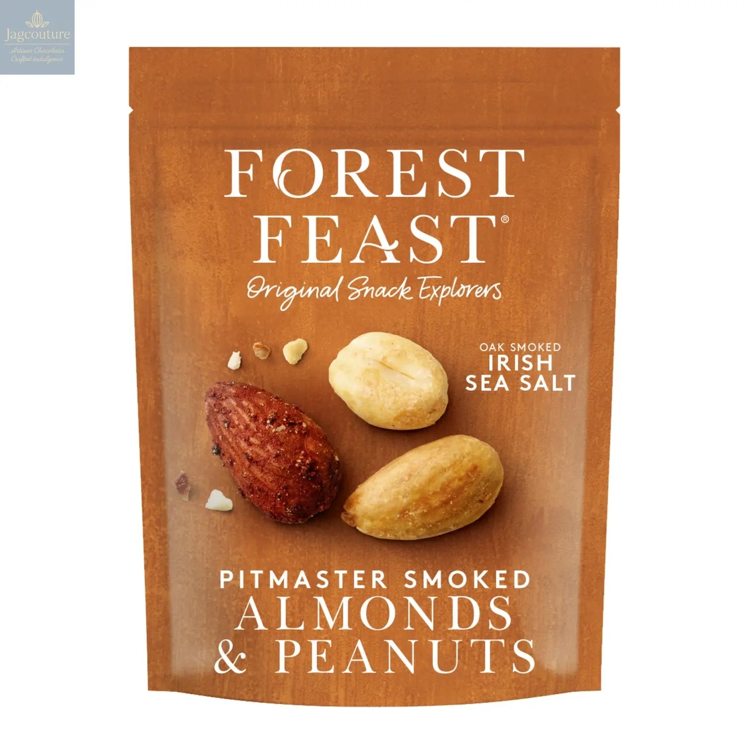 Forest Feast Pitmaster smoked almonds and peanuts in pouch Jag Couture Chocolates