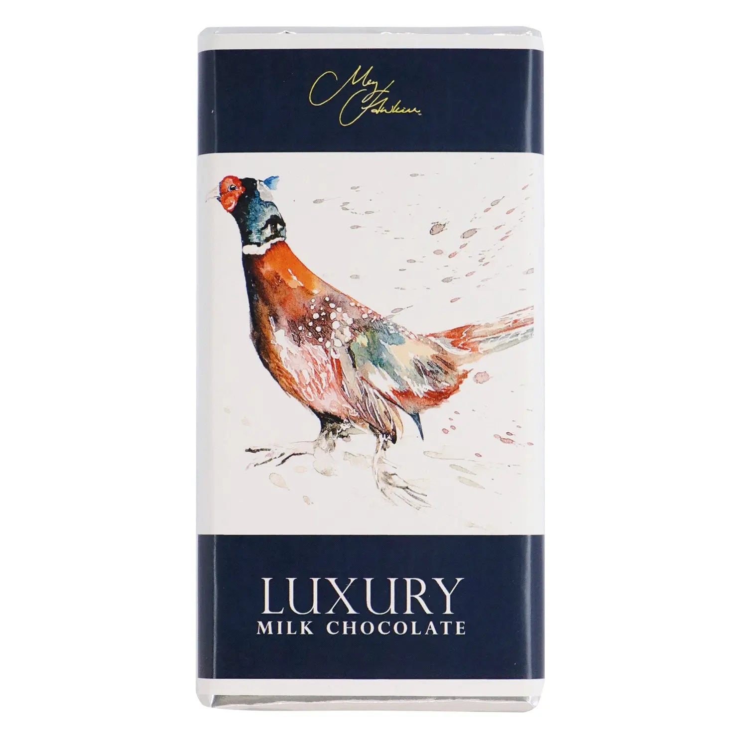 Meg Hawkins Pheasant design milk chocolate bar Jag Couture Chocolates