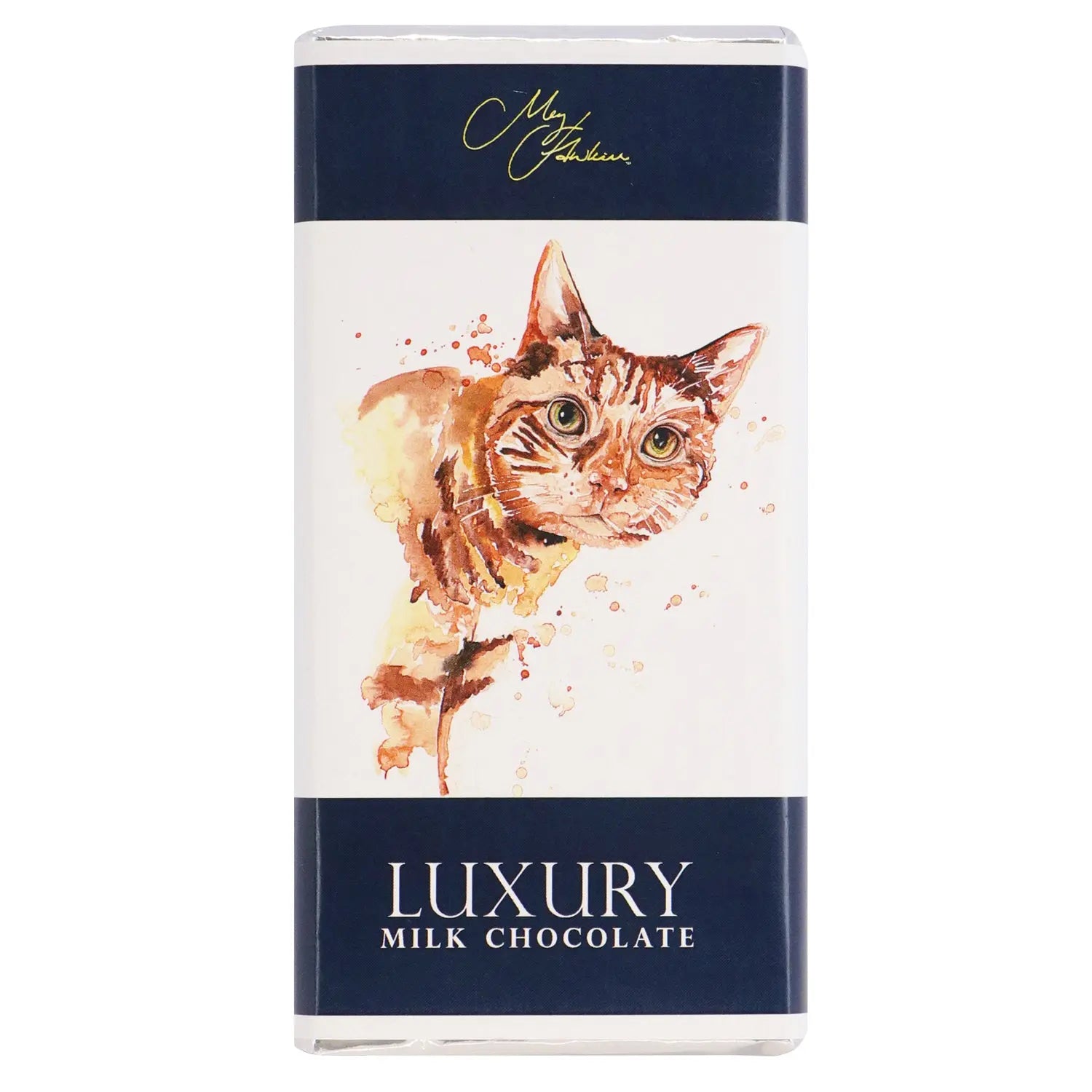 Meg Hawkins Cat design milk chocolate bar Jag Couture Chocolates