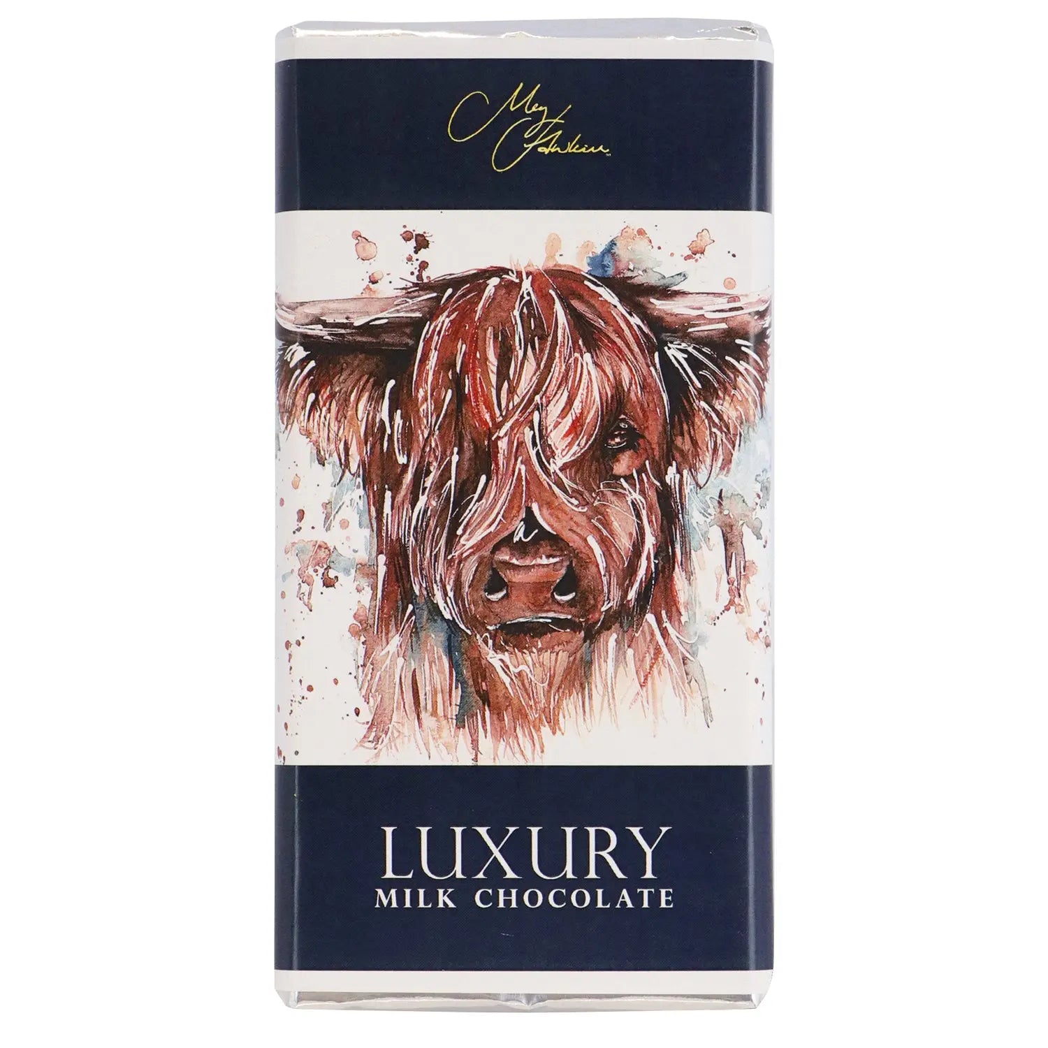 Meg Hawkins Highland Cow design milk chocolate bar Jag Couture Chocolates