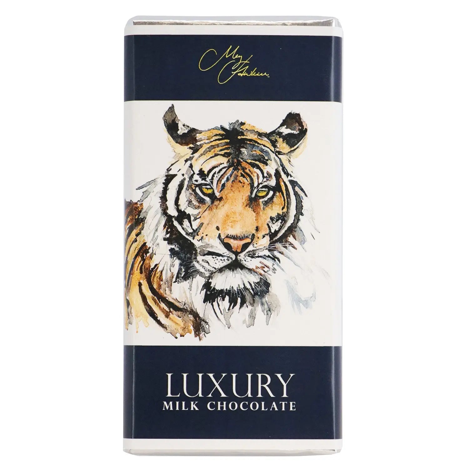 Meg Hawkins Tiger design milk chocolate bar Jag Couture Chocolates