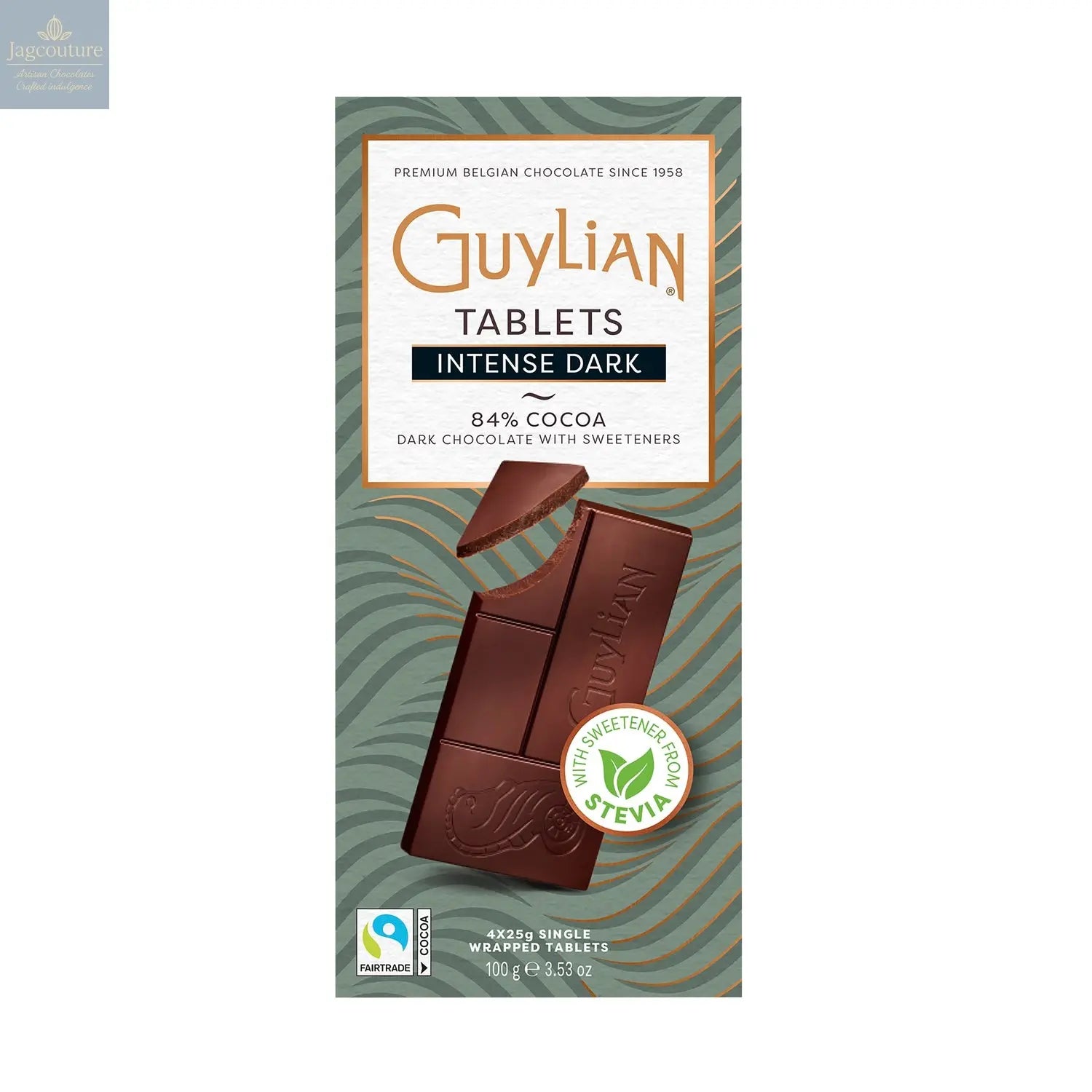 Guylian 84% intense dark chocolate no added sugar mini bars - Jag Couture Chocolates
