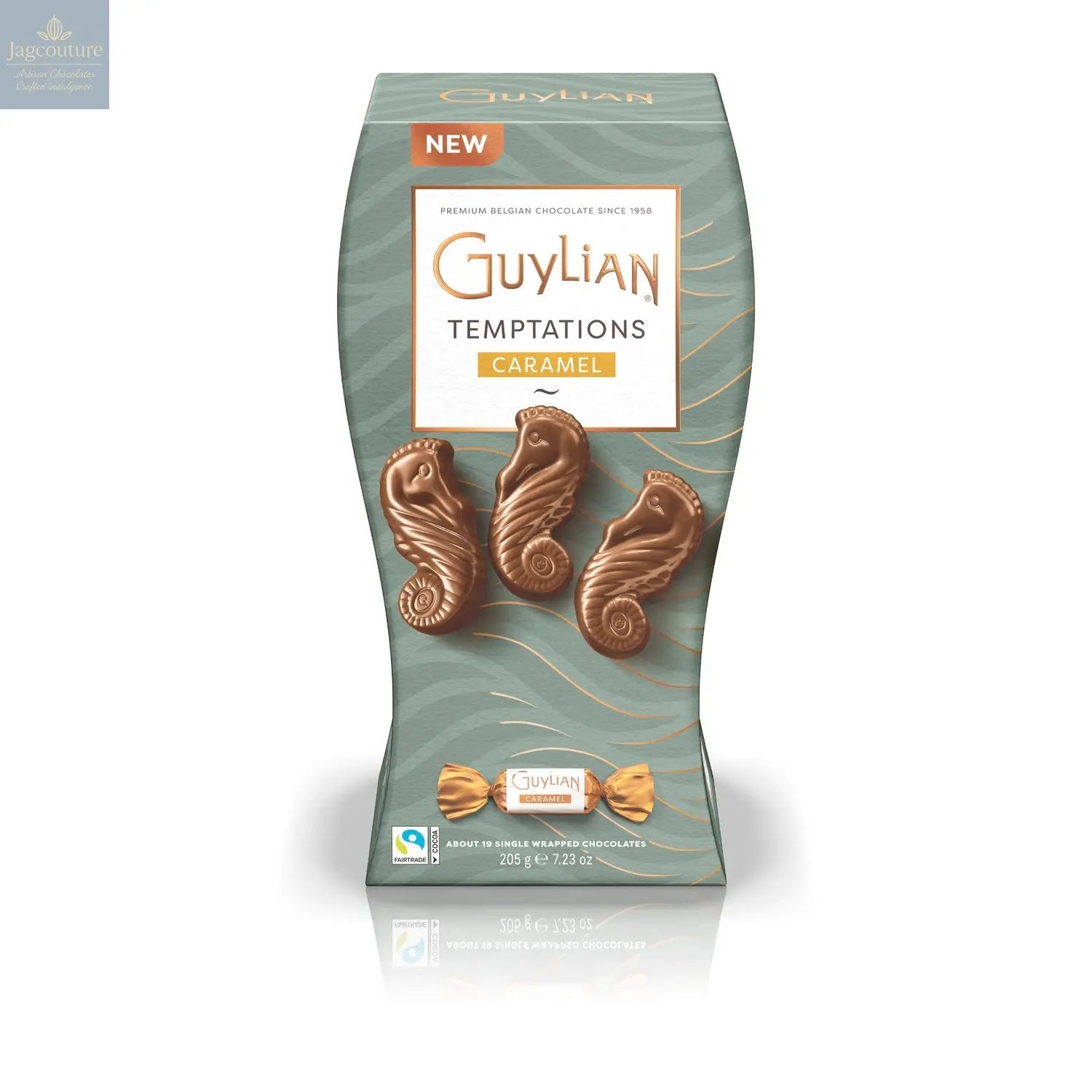 Guylian Temptations twist wrapped caramel filled seahorses - Jag Couture Chocolates