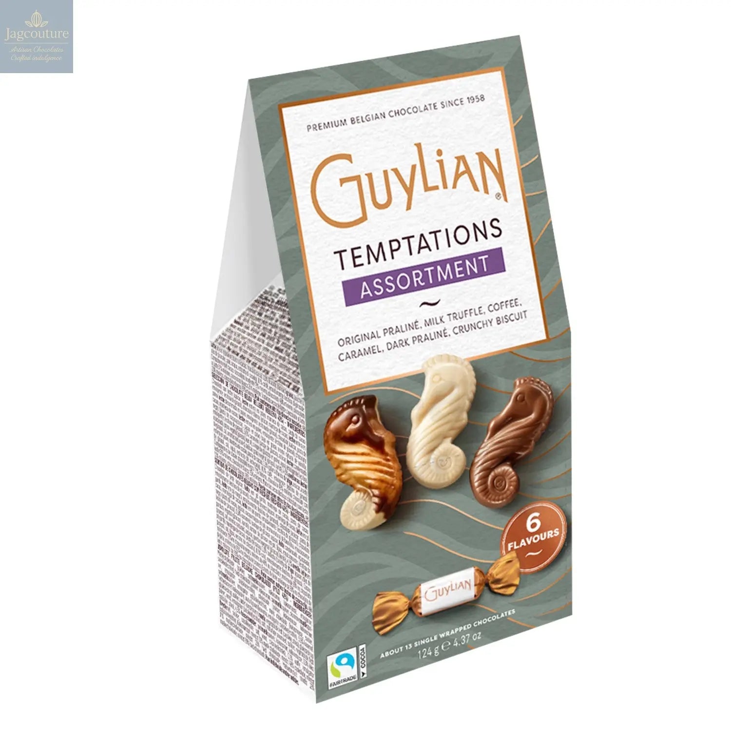 Guylian Temptations twist wrapped mixed flavour sea horses - Jag Couture Chocolates