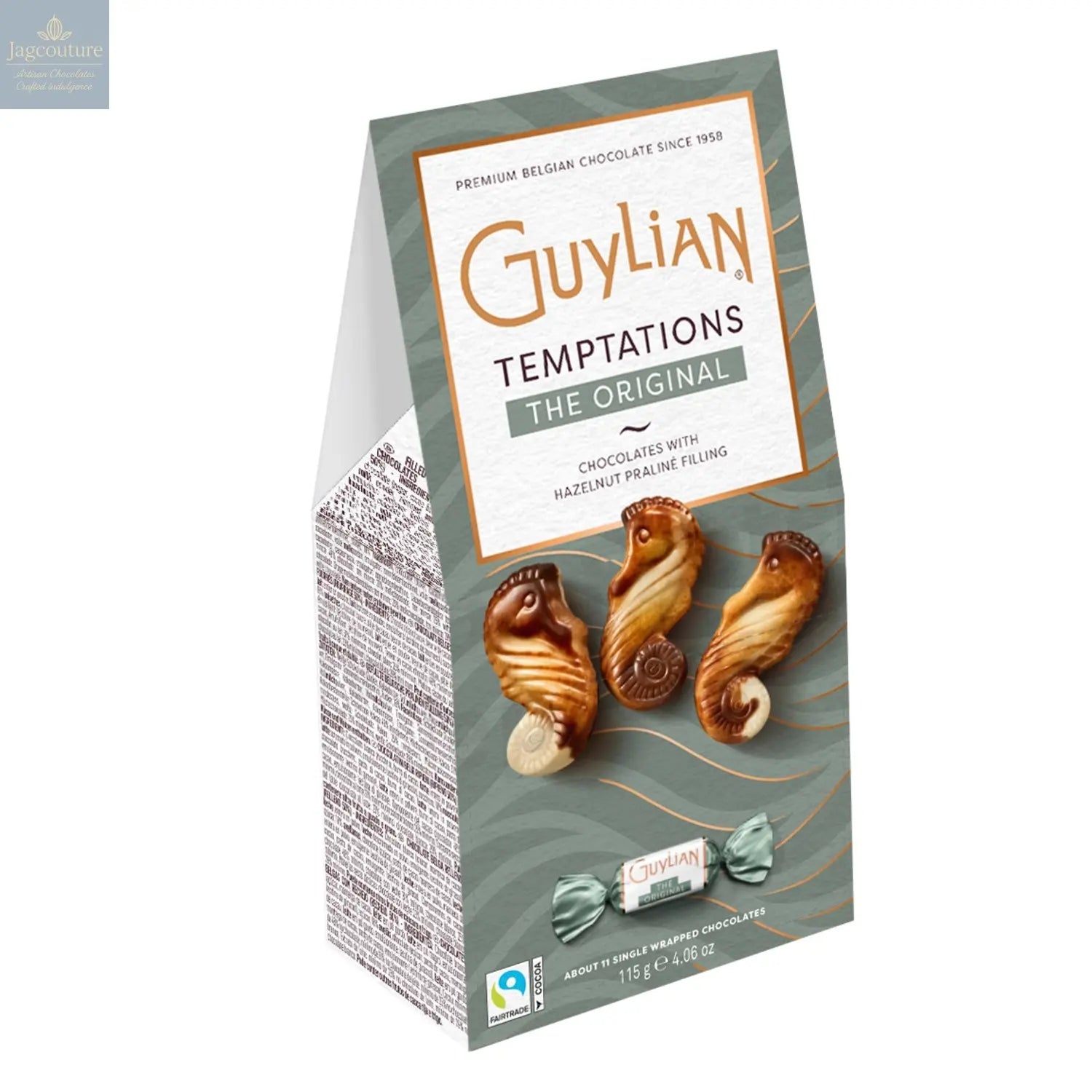 Guylian Temptations twist wrapped praline filled sea horses - Jag Couture Chocolates