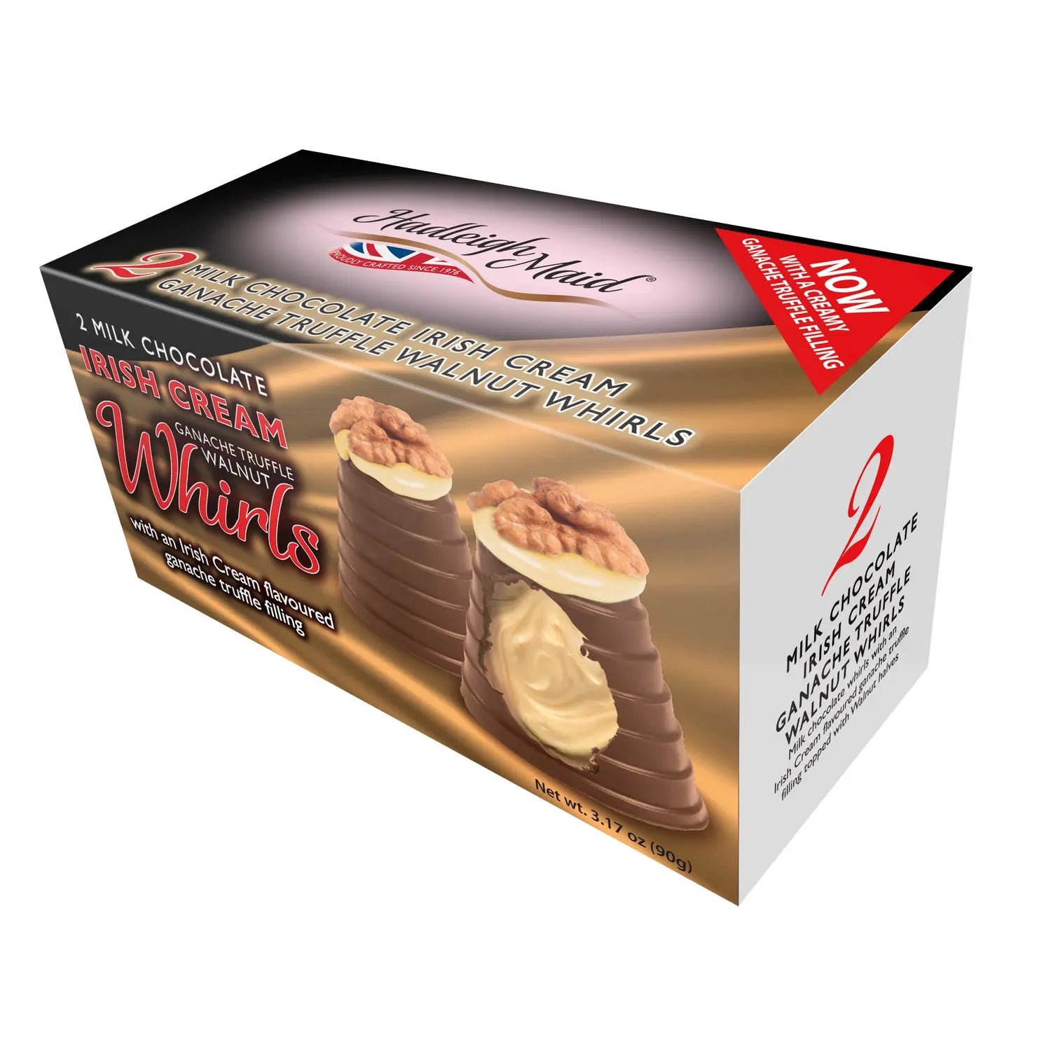 Milk chocolate Irish cream ganache walnut whirls twin pack Jag Couture Chocolates