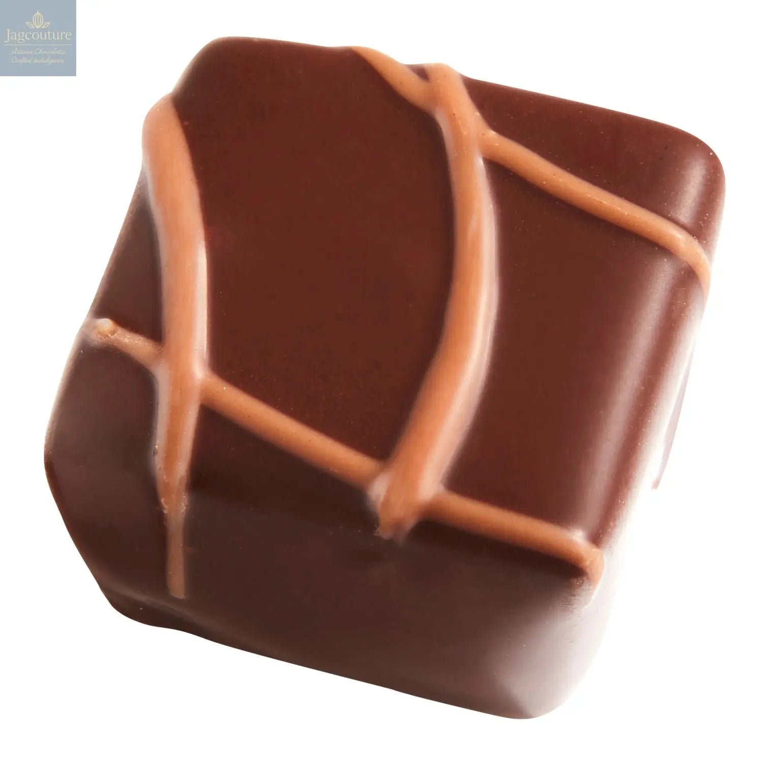 Hugo - salted caramel ganache in dark chocolate 11.4g - Jag Couture Chocolates