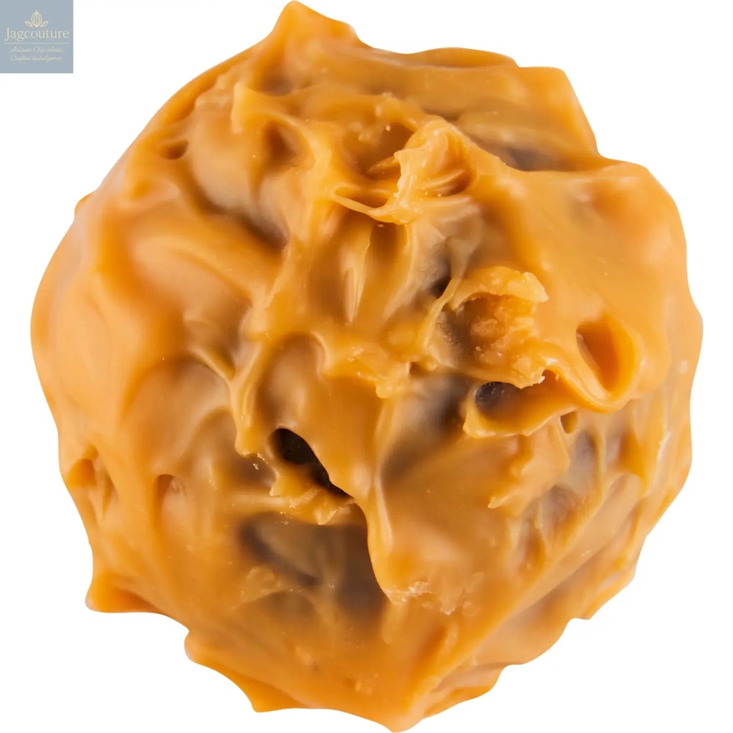 Inga - orange coloured chocolate with dark chocolate orange ganache 14.6g - Jag Couture Chocolates