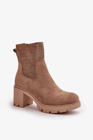 Jezzi ankle boots made of high-quality eco suede combine style and functionality Jezzi ankle boots made of high-quality eco suede combine style and functionality