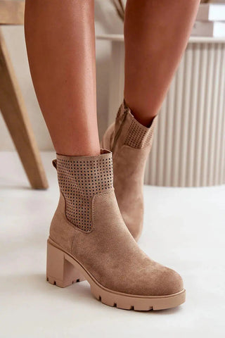 Jezzi ankle boots made of high-quality eco suede combine style and functionality Jezzi ankle boots made of high-quality eco suede combine style and functionality