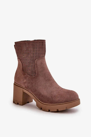 Jezzi ankle boots made of high-quality eco suede combine style and functionality Jezzi ankle boots made of high-quality eco suede combine style and functionality