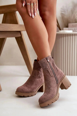 Jezzi ankle boots made of high-quality eco suede combine style and functionality Jezzi ankle boots made of high-quality eco suede combine style and functionality