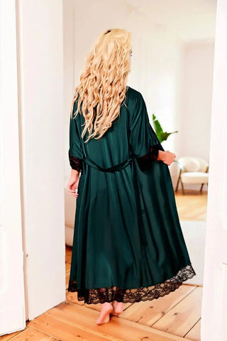 Kalimo long, satin dressing bathrobe Kalimo long, satin dressing bathrobe