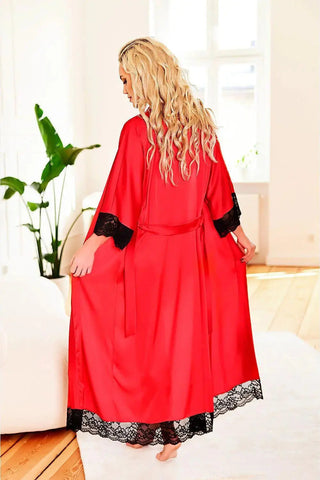 Kalimo long, satin dressing bathrobe Kalimo long, satin dressing bathrobe