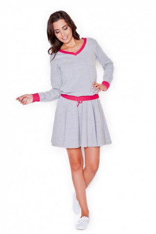 Katrus grey cotton sweatshirt with long sleeves Katrus grey cotton sweatshirt with long sleeves