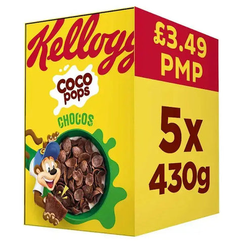 Kellogg's Coco Pops Chocos Breakfast Cereal 5x430g (Case of 5) Kellogg's Coco Pops Chocos Breakfast Cereal 5x430g (Case of 5)
