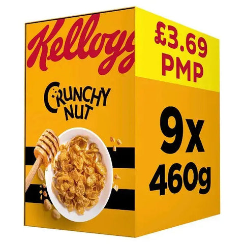 Kellogg's Crunchy Nut Breakfast Cereal 9x460g (Case of 9) Kellogg's Crunchy Nut Breakfast Cereal 9x460g (Case of 9)