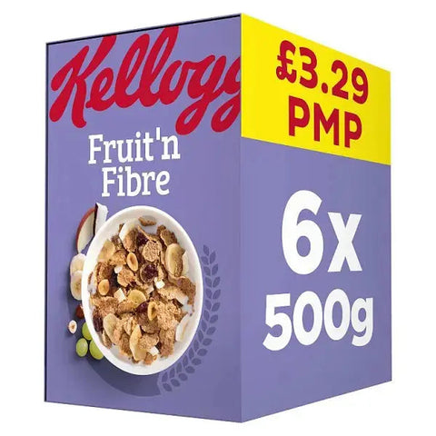 Kellogg's Fruit 'n Fibre Breakfast Cereal 6 x 500g (Case of 6) Kellogg's Fruit 'n Fibre Breakfast Cereal 6 x 500g (Case of 6)