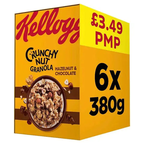 Kellogg's Hazelnut & Chocolate Crunchy Nut Granola 6x380g (Case of 6) Kellogg's Hazelnut & Chocolate Crunchy Nut Granola 6x380g (Case of 6)