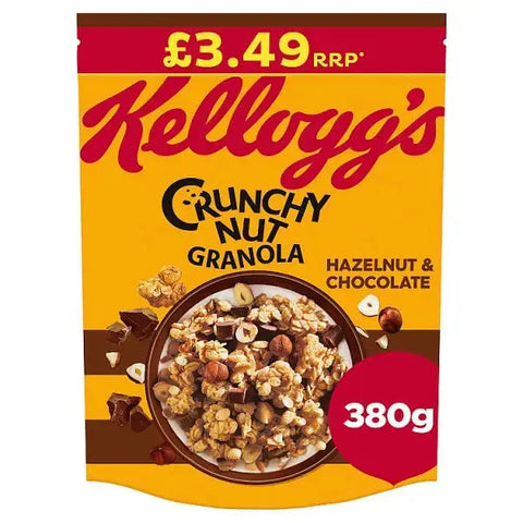 Kellogg's Hazelnut & Chocolate Crunchy Nut Granola 6x380g (Case of 6) Kellogg's Hazelnut & Chocolate Crunchy Nut Granola 6x380g (Case of 6)