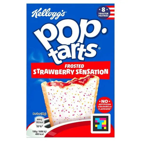 Kellogg's Pop Tarts Frosted Strawberry Sensation Pastry Snacks 8x48g (Case of 6) Kellogg's Pop Tarts Frosted Strawberry Sensation Pastry Snacks 8x48g (Case of 6)