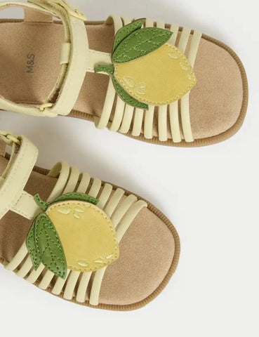 Kids' Lemon Appliqué Sandals (4 Small - 2 Large) Kids' Lemon Appliqué Sandals (4 Small - 2 Large)